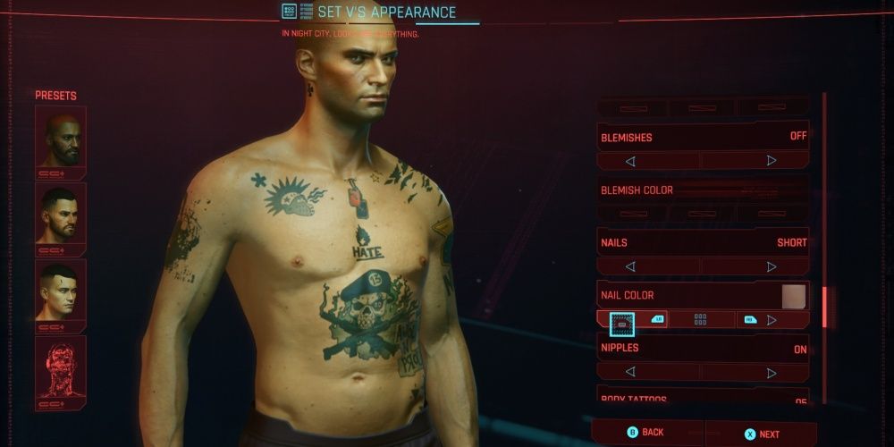 Cyberpunk 2077 Body Tattoo 5 Front Side