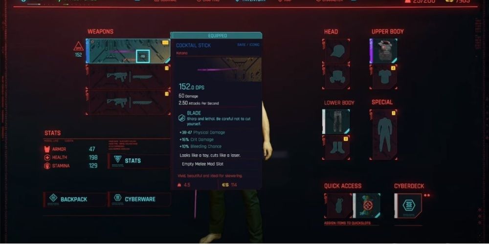 Cyberpunk 2077: All Unique Melee Weapons, Ranked