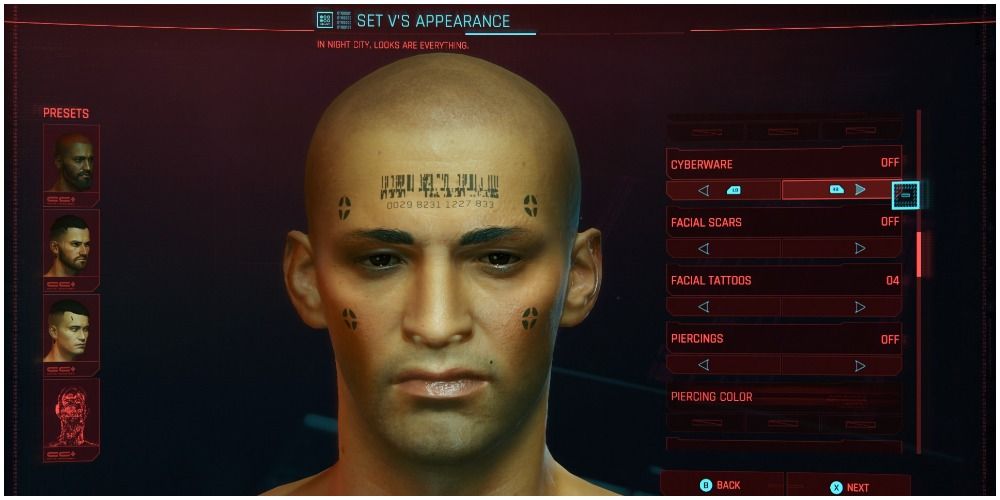 Cyberpunk 2077 Facial Tattoo 4 From The Front