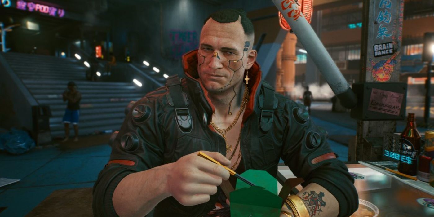 Immersive Cyberpunk 2077 Mod Adds Food Eating Animations to the Game