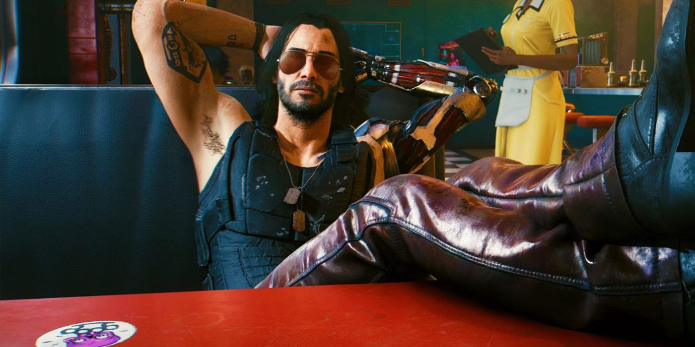Cyberpunk 2077 Johnny Silverhand at Tom's Diner