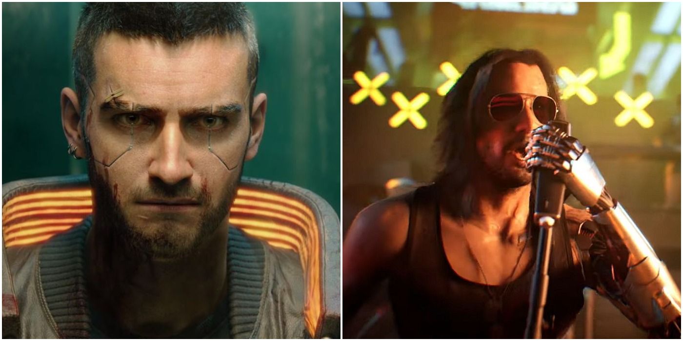 Cyberpunk 2077 V Fan Theory Collage V From Trailer Johnny Singing