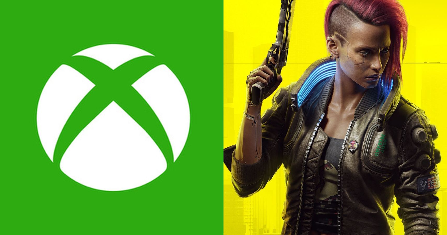 Cyberpunk character next to an Xbox logo