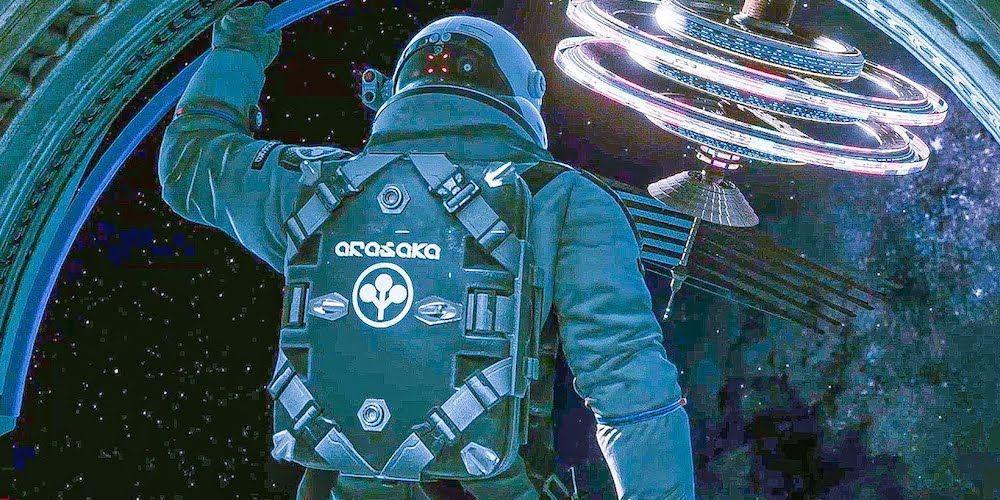 Cyberpunk Sun ending casino in space