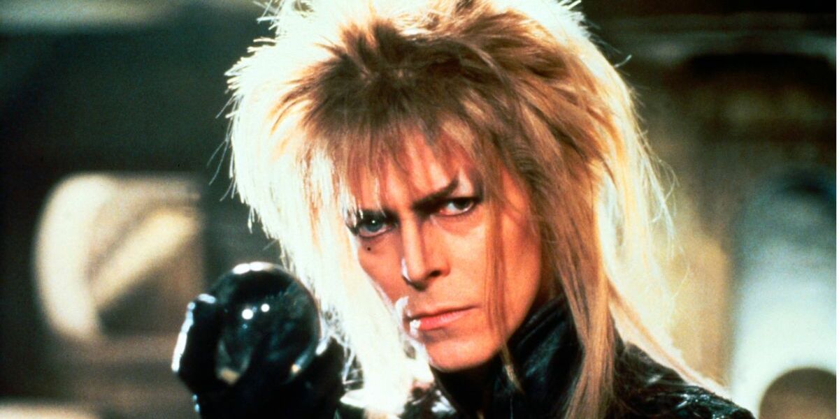 A still of David Bowie as Jareth, the Goblin King