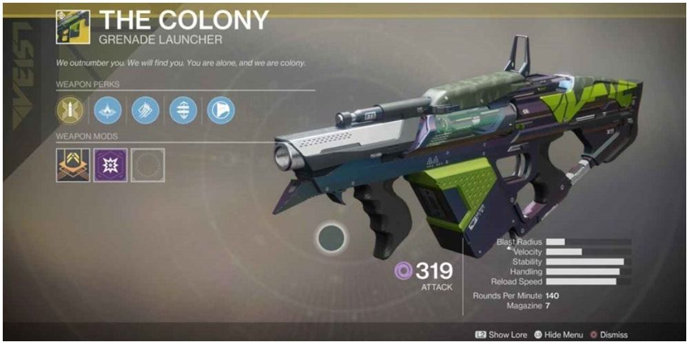 Destiny 2 The Colony With Mods In Loadout