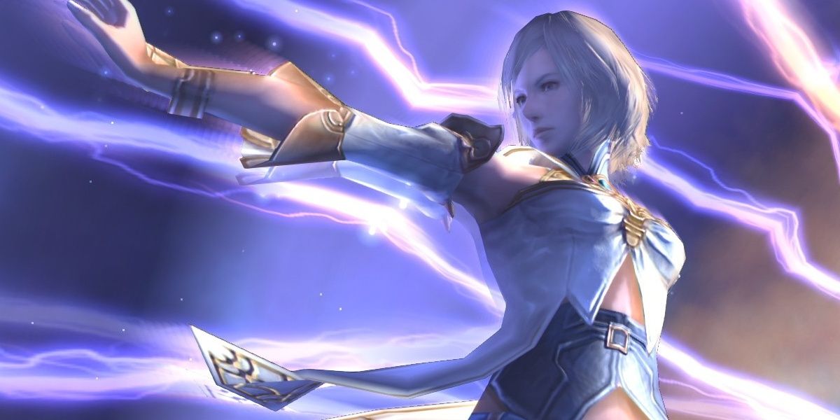 Ashe from FFXII with purple lightnings