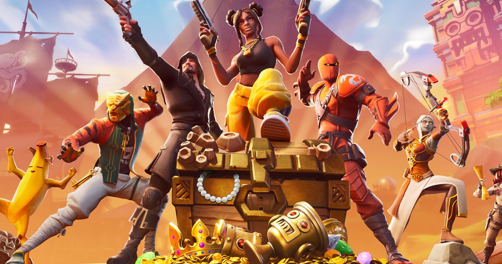 A promotional image of Fortnite