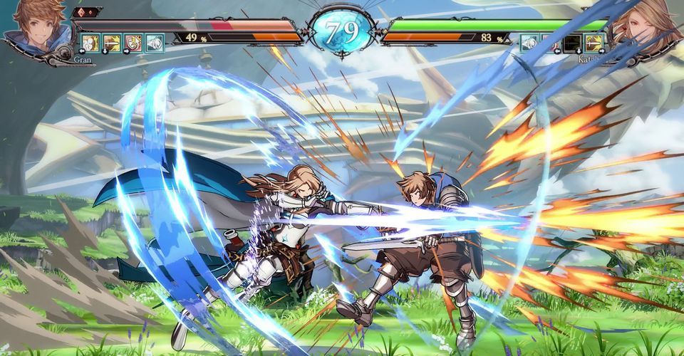 a battle scene in granblue fantasy