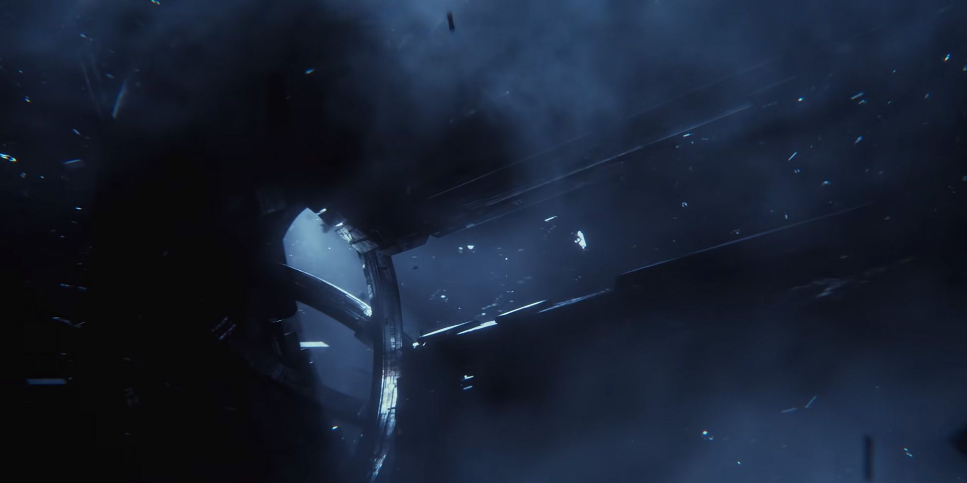The destroyed relay in the 2020 Mass Effect Trailer