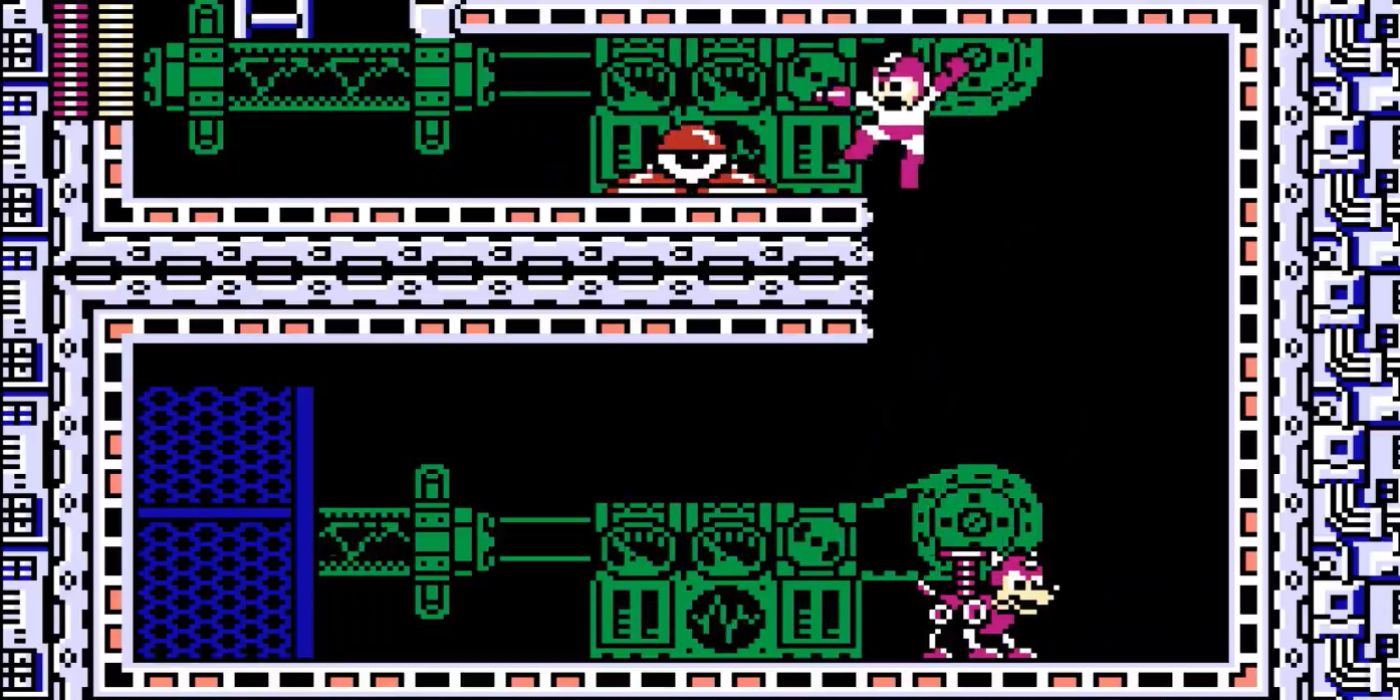 Mega Man 3 Screenshot Of Rush Giving Mega Man a Jump Boost