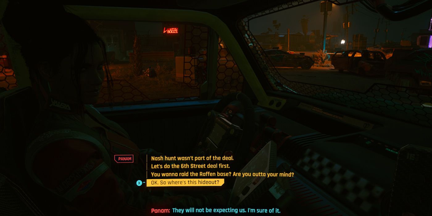 Dialogue options in Cyberpunk 2077