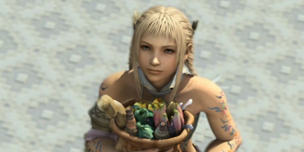 Penelo from FFXII holding a basket game