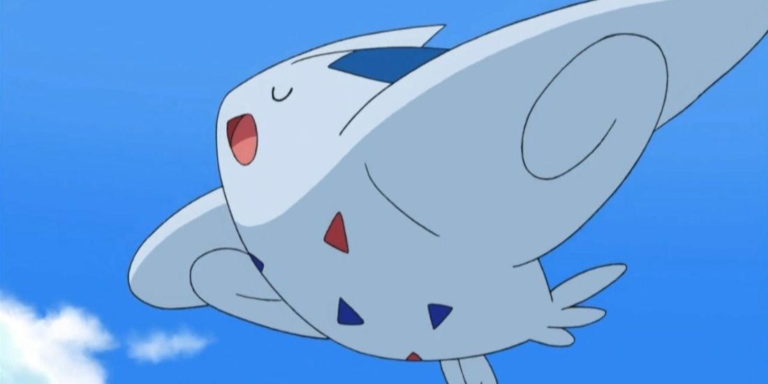 Togekiss flying and singing in the Pokemon anime