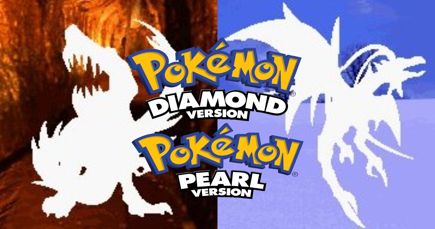 The legendary Pokemon Gold and Pokemon Silver title screens