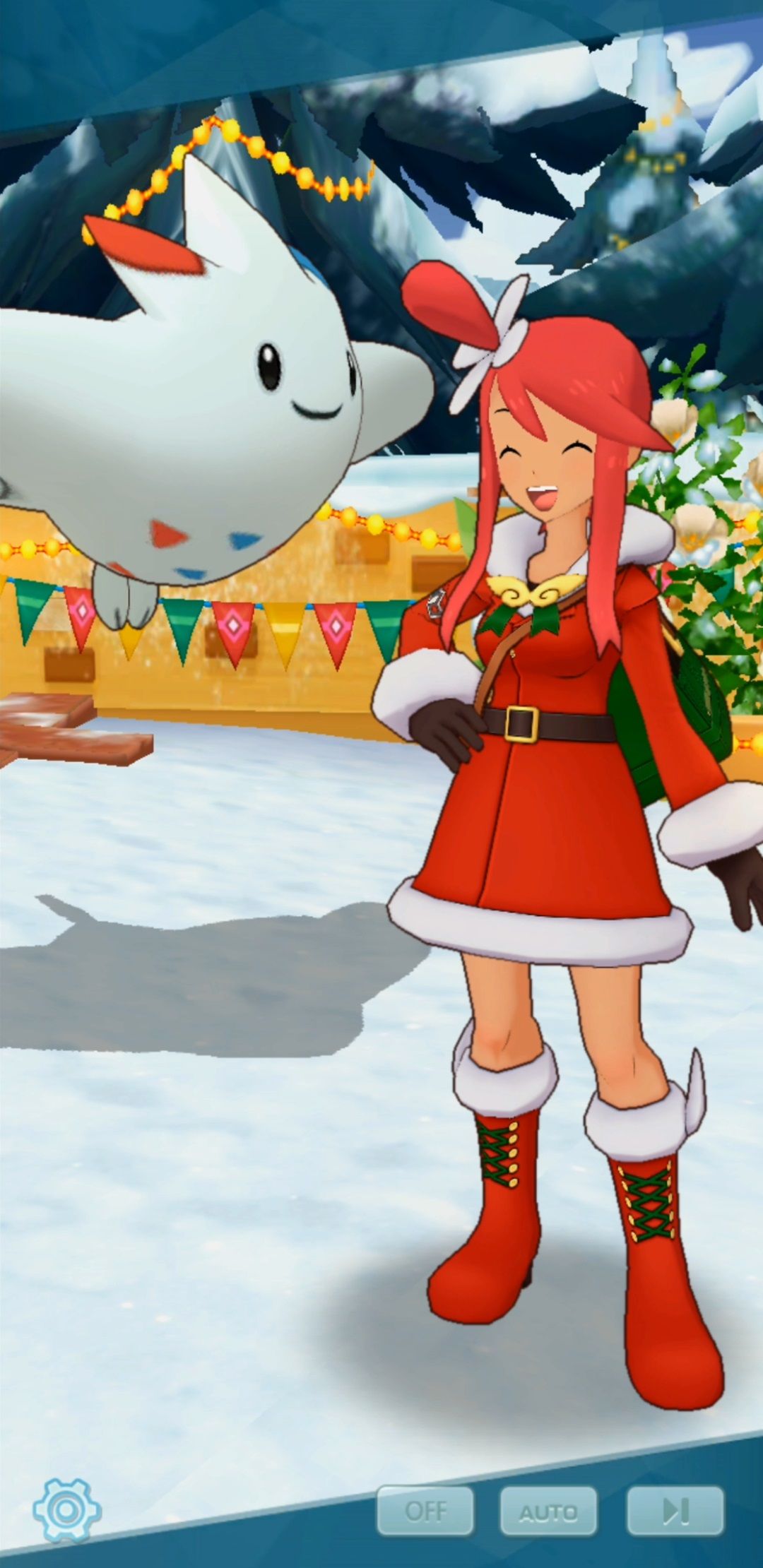 Pokemon Masters Skyra Santa Costume Holiday