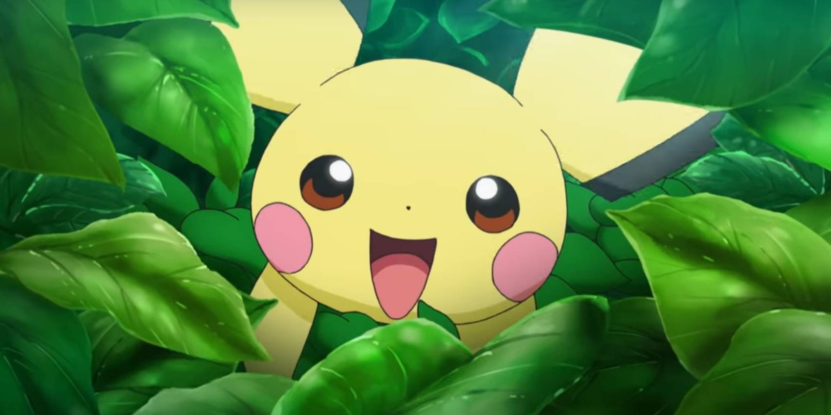Anime Pokemon Pichu In Bushes