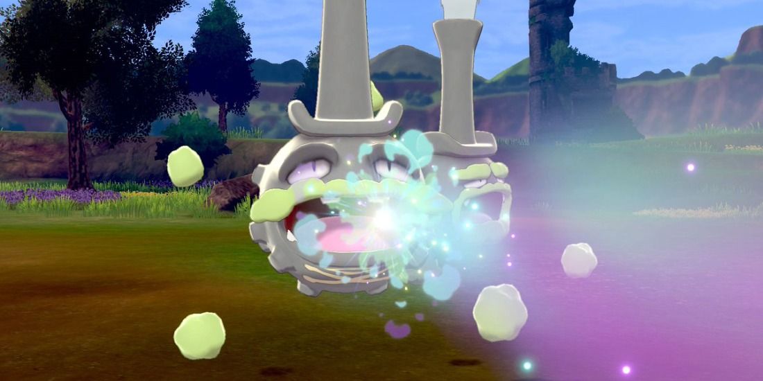 Galarian Weezing using Strange Steam from Pokemon Sword & Shield