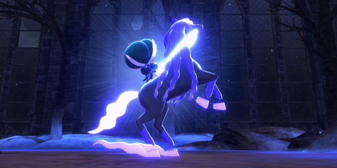 Shadow Rider Calyrex on a Spectrier in Pokemon Sword & Shield