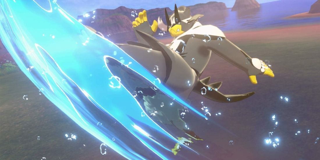 Urshifu using Surging Strikes in Pokemon Sword & Shield