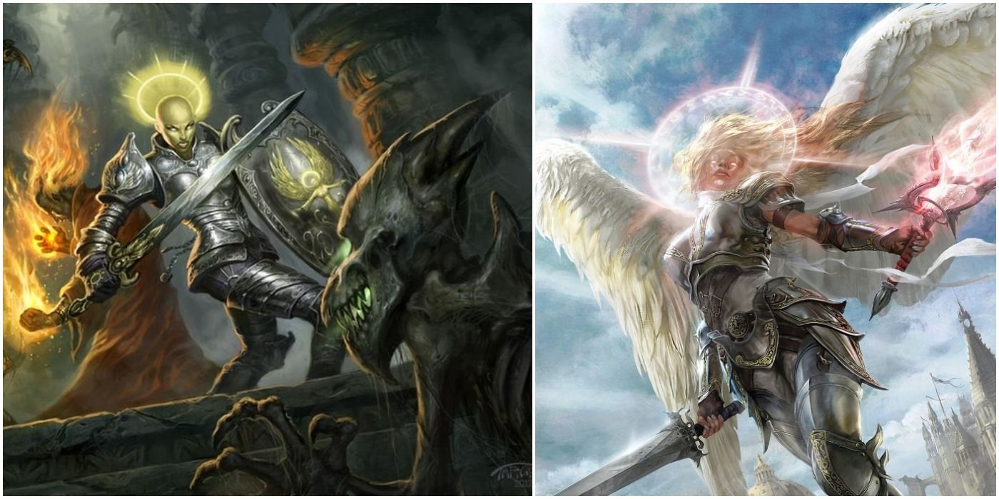 images of a Protector Aasimar and Scourge Aasimar