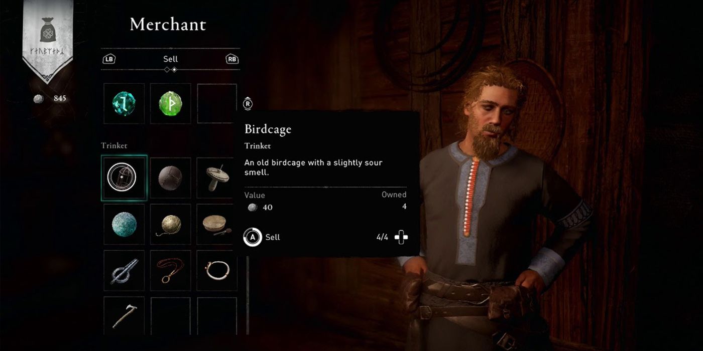 Assassin's Creed Valhalla: Interacting With A Merchant In-Game