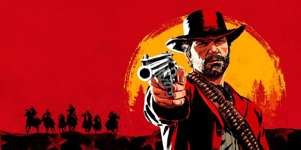 The promitional image for the game, featuring stylized Arthur Morgan