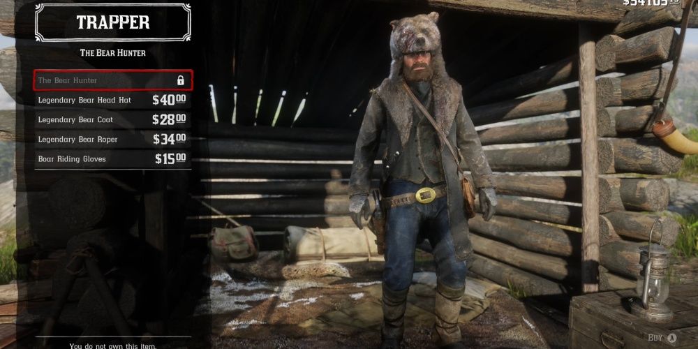 Red Dead Redemption 2 The Bear Hunter Outfit At The Trapper