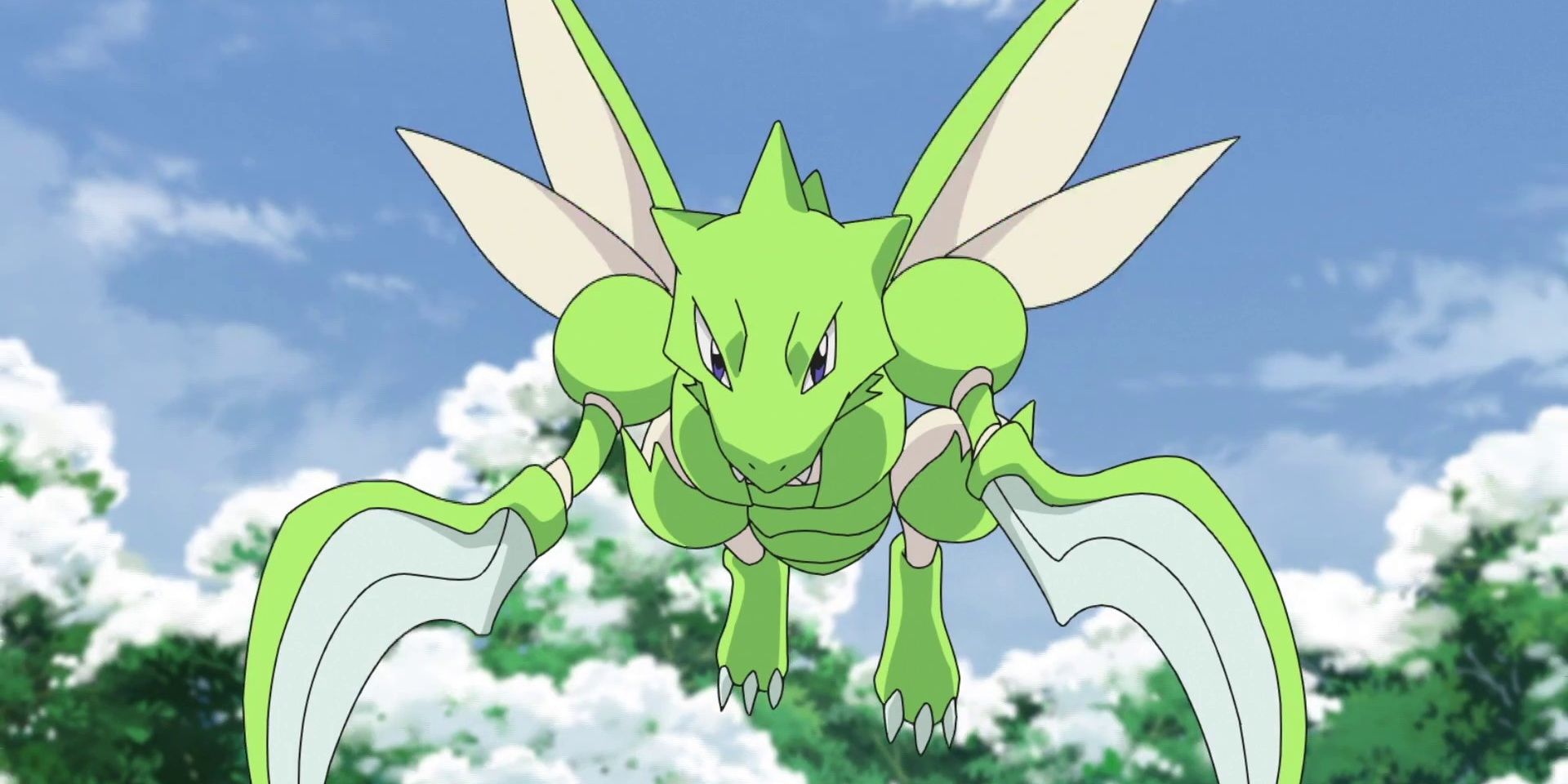 Pokemon, Scyther flying through the air