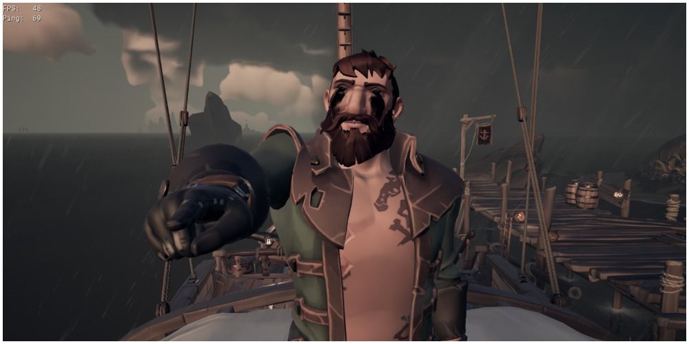 Sea Of Thieves Curse Of Order Cosmetic Character Pointing At Screen
