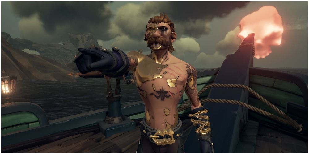 Sea Of Thieves Shores Of Gold Curse Pointing At Screen