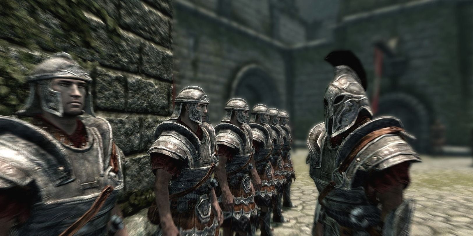 Skyrim Imperial Soldiers and Captain in Solitude