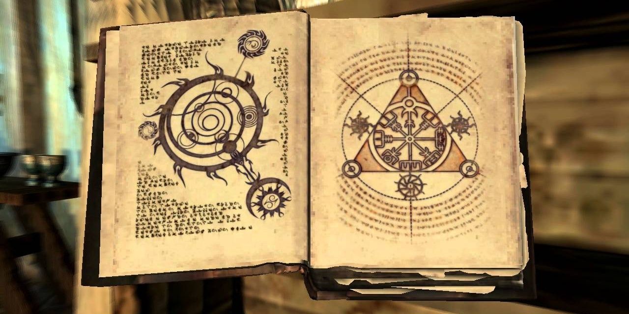 Skyrim Oghma Infinium book opened