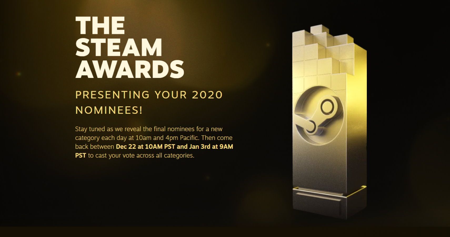 The 2020 Steam Awards Have Begun, And Here Are The First Nominees