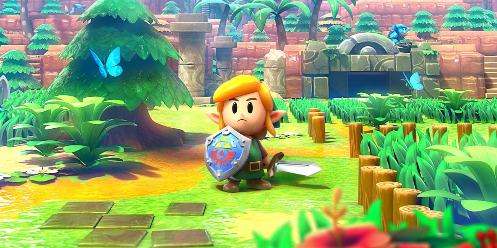 A promo image from the game featuring young Link