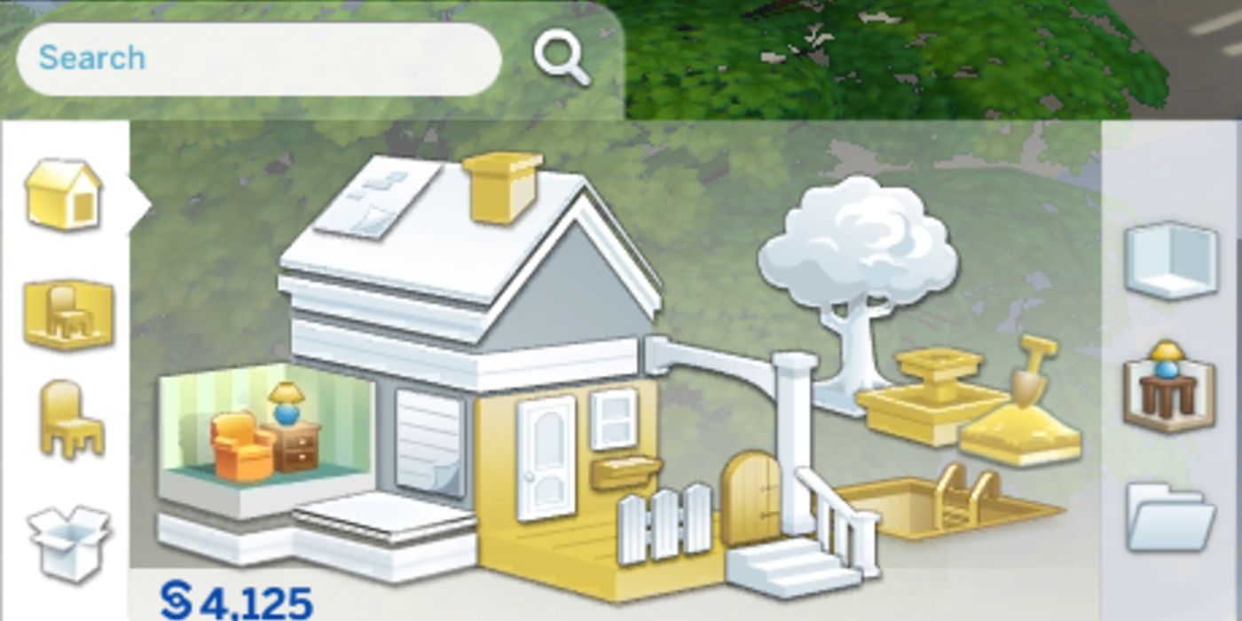 The Sims 4 build mode options menu