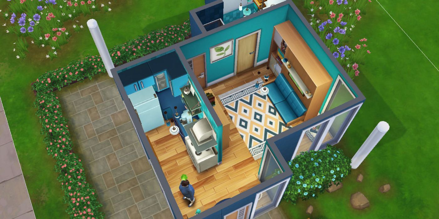The Sims 4 floor plan for tiny living home