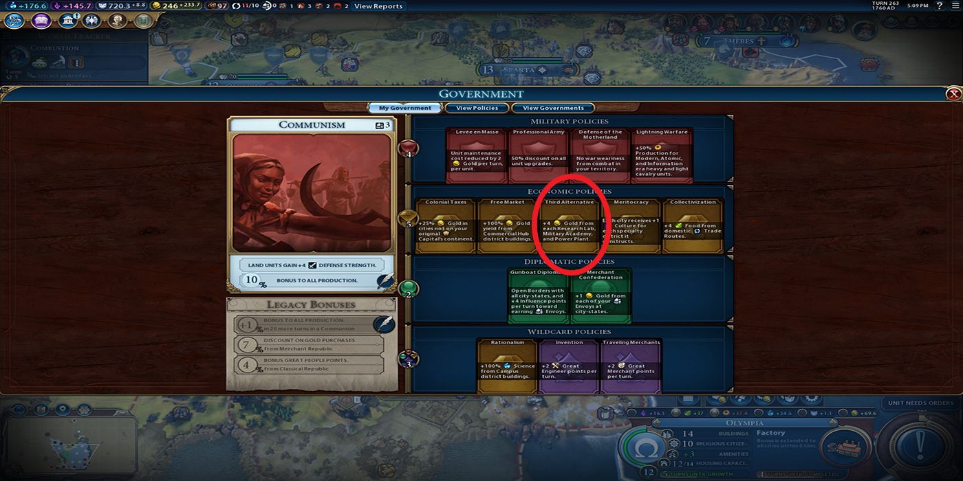 Third Alternative Government Policy from Civilization 6