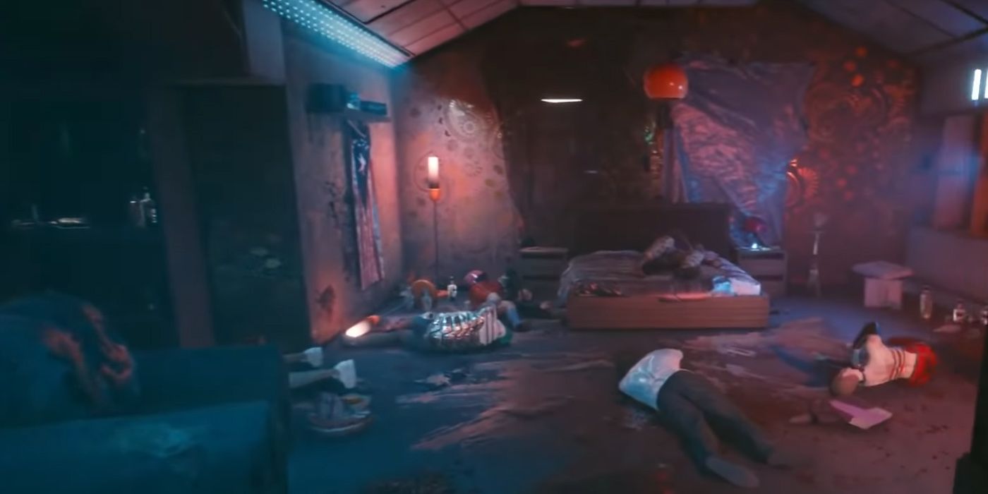 Bodies lying on the ground in Cyberpunk 2077