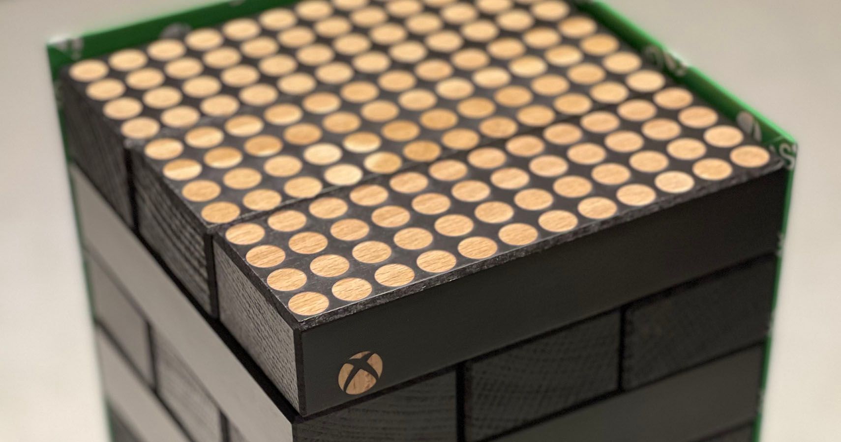 A picture of the Xbox Series X Jenga set.