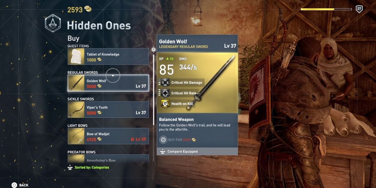 Golden Wolf in Assassin's Creed Origins