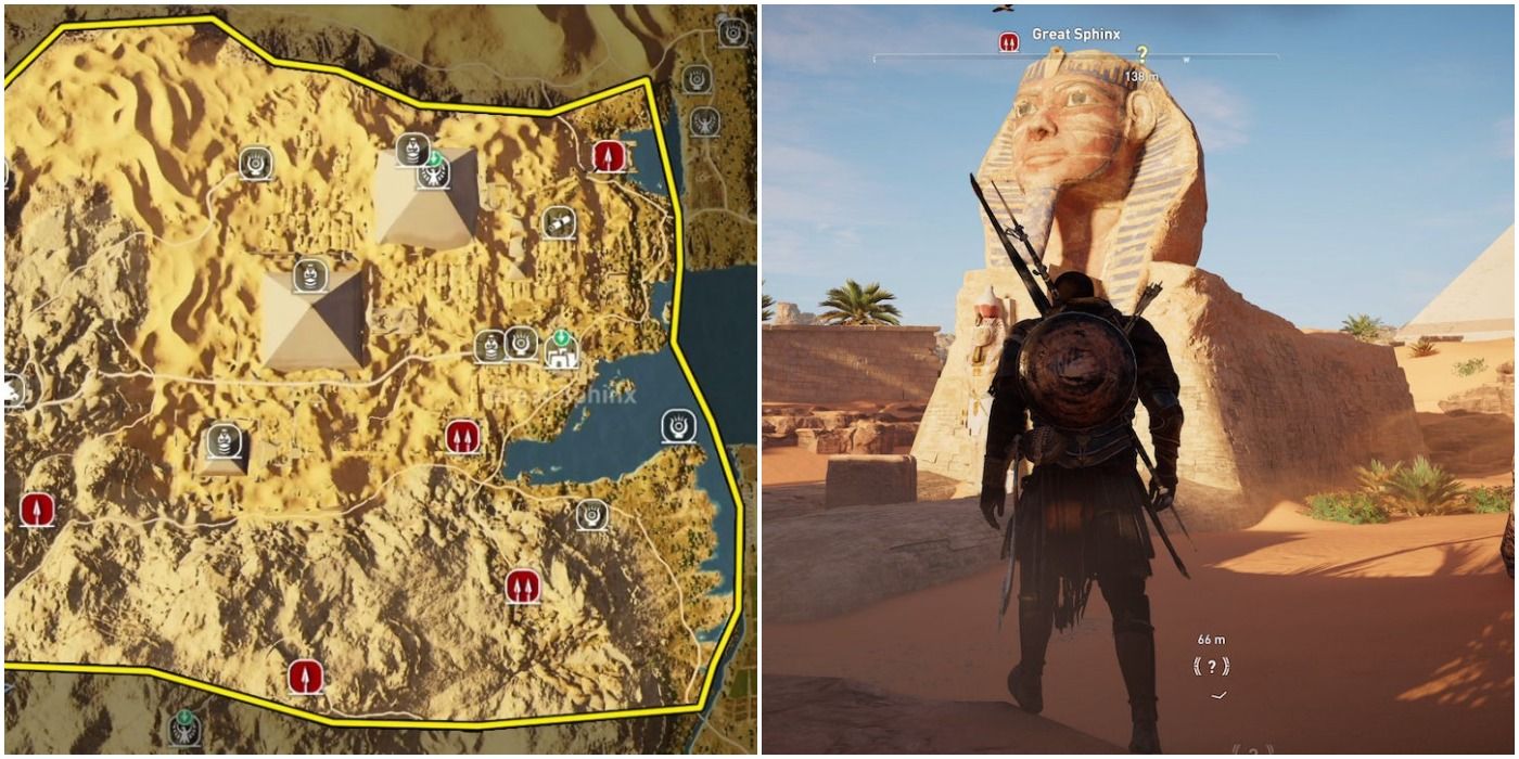 Great Sphinx in Giza in Assassin's Creed Origins