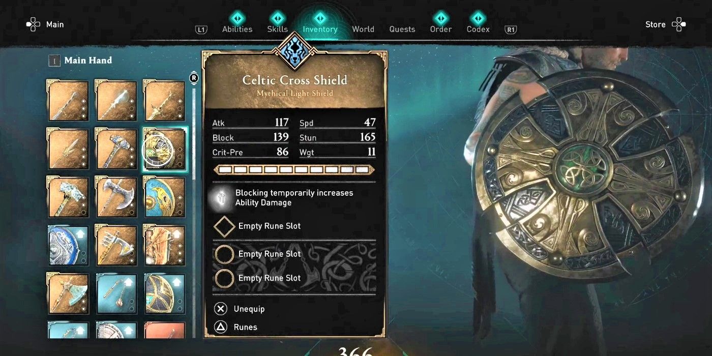 Celtic Cross Shield Light Shield in Assassin's Creed Valhalla