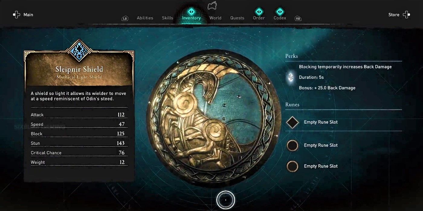Sleipnir Shield Light Shield in Assassin's Creed Valhalla