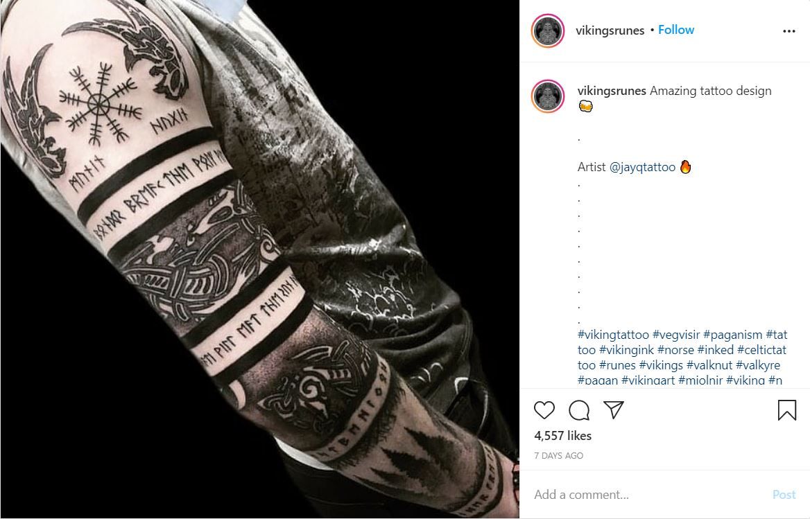 Viking tattoo by @jayqtattoo on Instagram