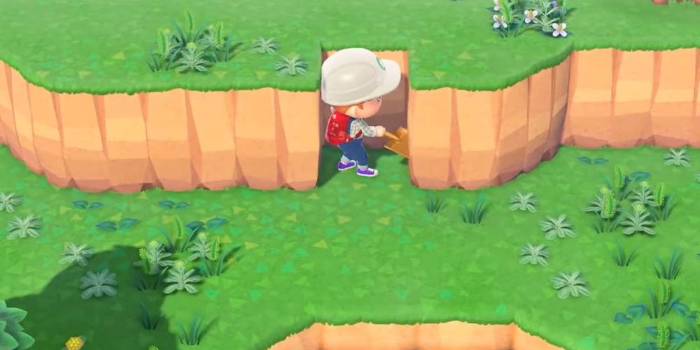 Removing a cliff in Animal Crossing: New Horizons