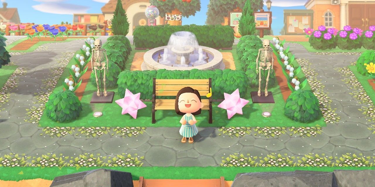 animal crossing new horizons fountain area