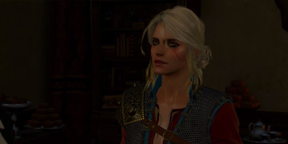 Ciri visits Geralt's home the "Be It Ever So Humble..." quest from the Blood and Wine expansion of The Witcher 3