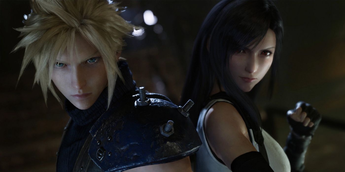 Cloud and Tifa in Final Fantasy VII Remake