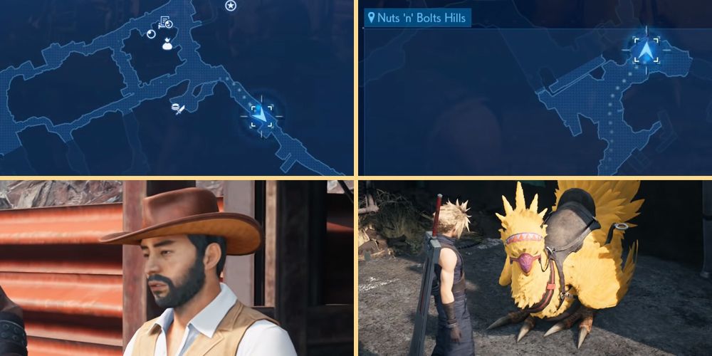 Initiating the Chocobo Search side quest in Final Fantasy VII Remake and finding the first Chocobo